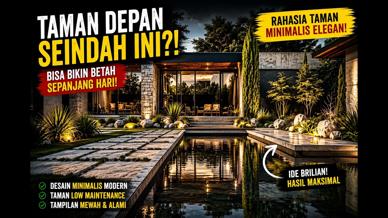Inspirasi Taman Depan Rumah Minimalis yang Bikin Tampilan Makin Elegan