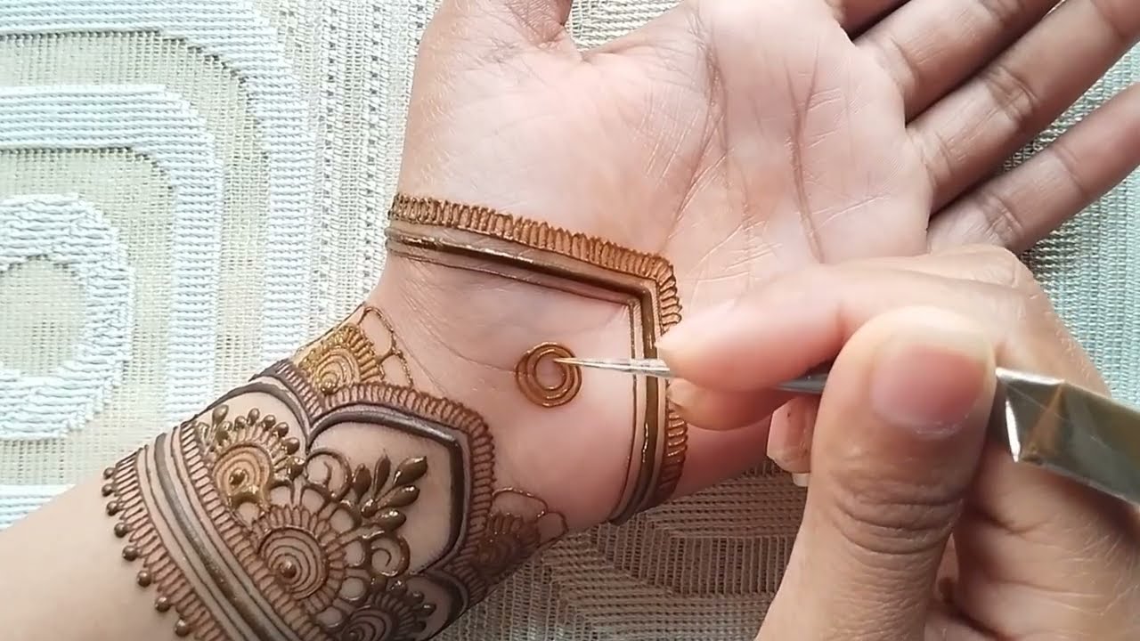 Shivratri special mehndi | Simple mehndi design | Easy mehndi design front hand |Lotus mehndi design