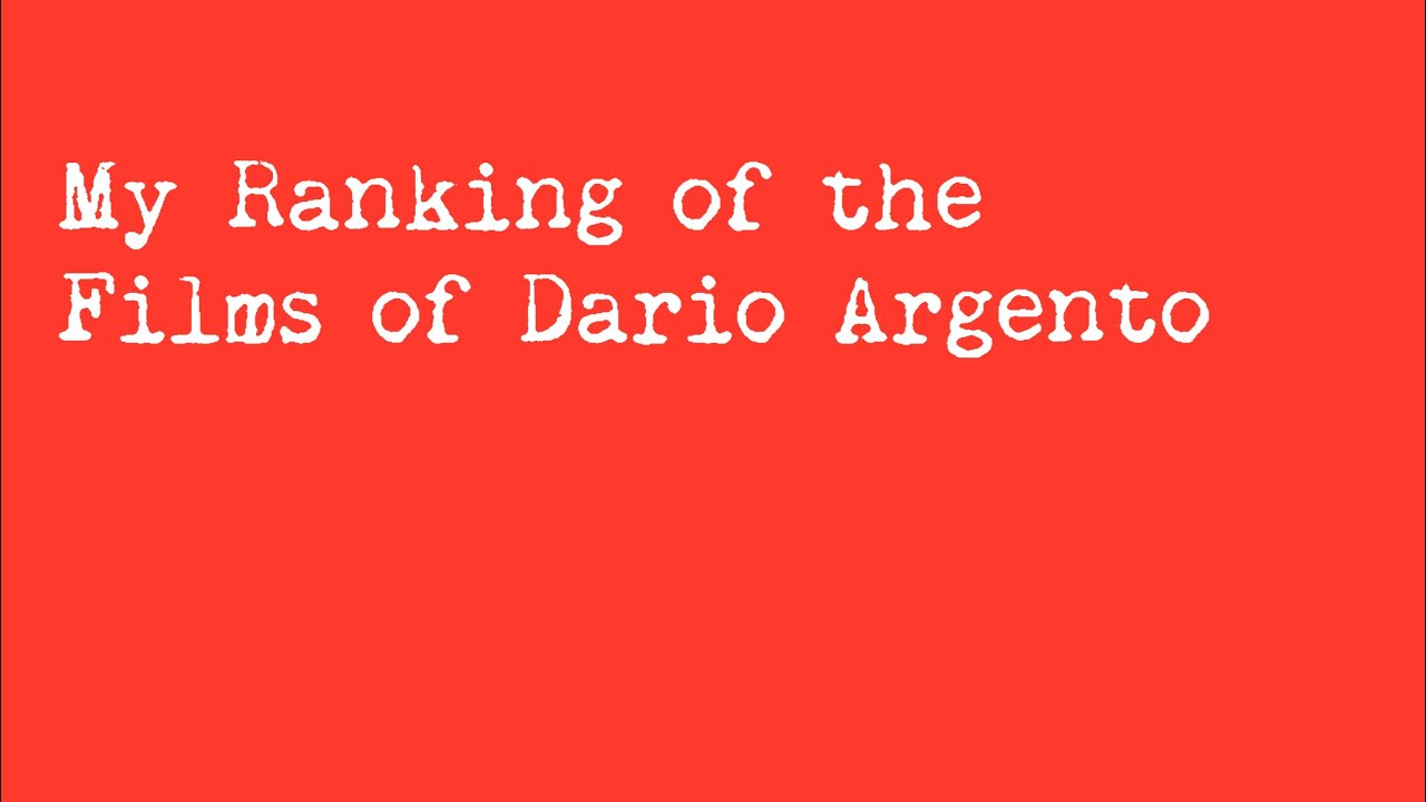 My Ranking of the Films of Dario Argento