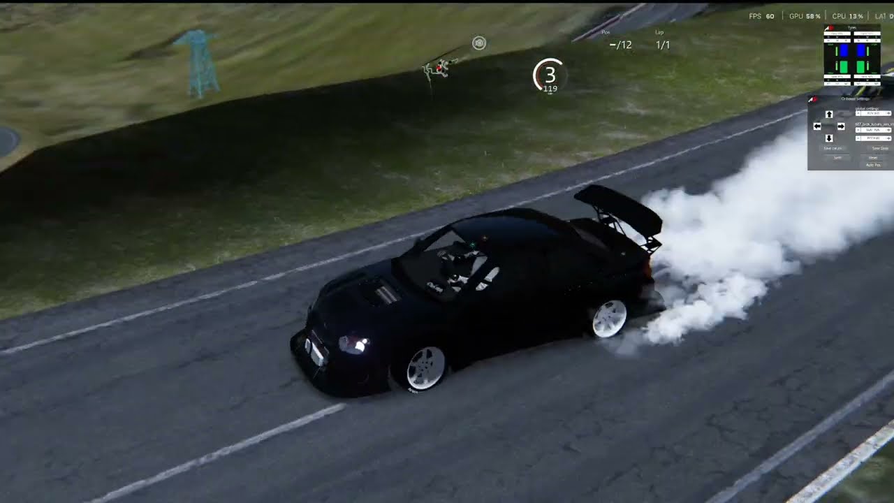 Assetto Corsa Drone Camera View / Subaru WRX STI vs BMW Transfagarasan road hill