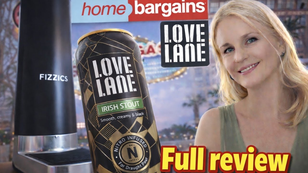 Home Bargains Fizzics Love Lane Irish Stout 4.2% ABV £1.42 440 мл