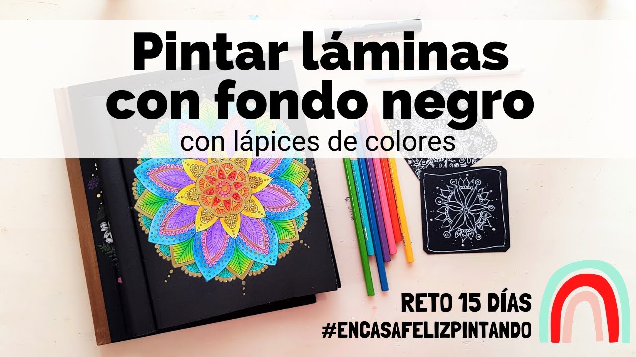 Reto 15 días #encasafelizpintando DÍA 14: Aprende a pintar ilustraciones con fondo Negro