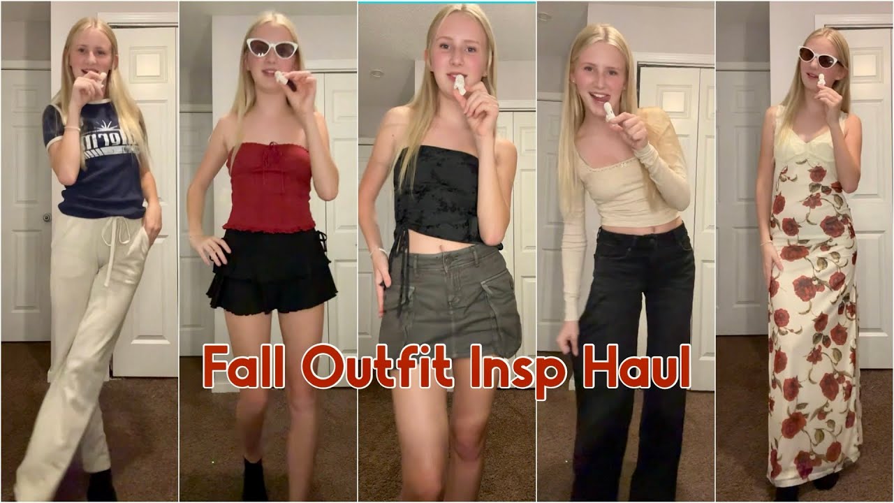 Clothes I’ve bought for fall💋 tryon haul! Which fit is your fav?🩶 #outfitideas #haul #falloutfits