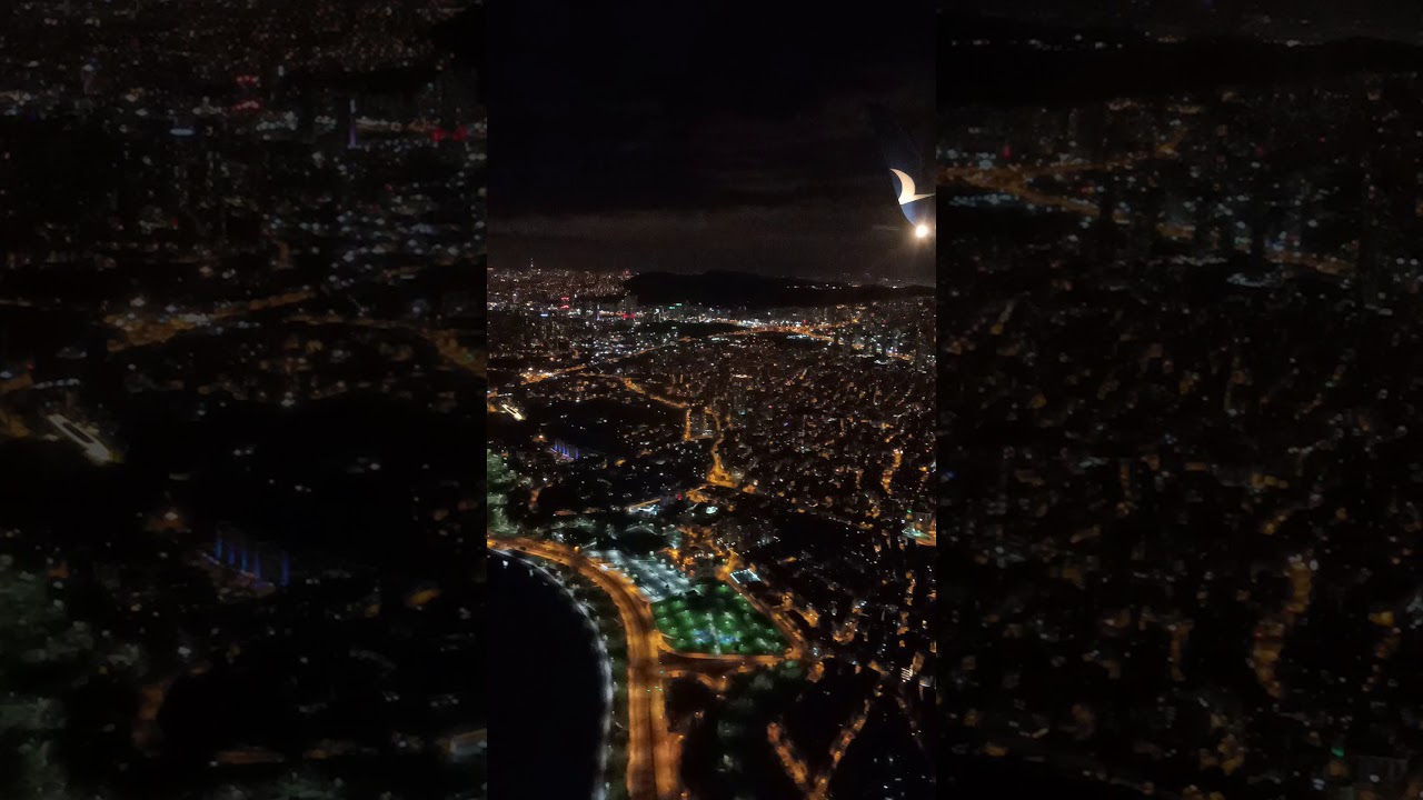 Sabiha Gökçen havalimanına gece inişi