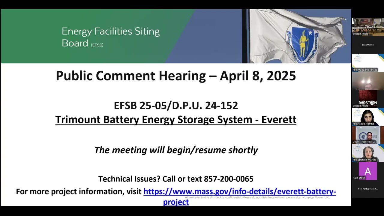 (Español) EFSB 25-05/D.P.U. 24-152 Public Comment Hearing Everett Battery Project (04-08-2025)