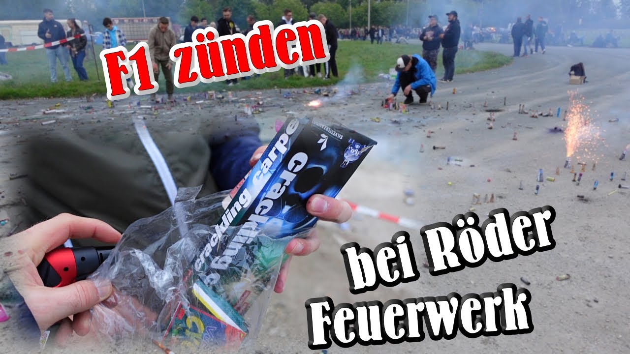 F1 Jugendfeuerwerk zünden bei Röder | Silvester Vorfreude 2023-24 | Böllern aus der Böller-Tüte