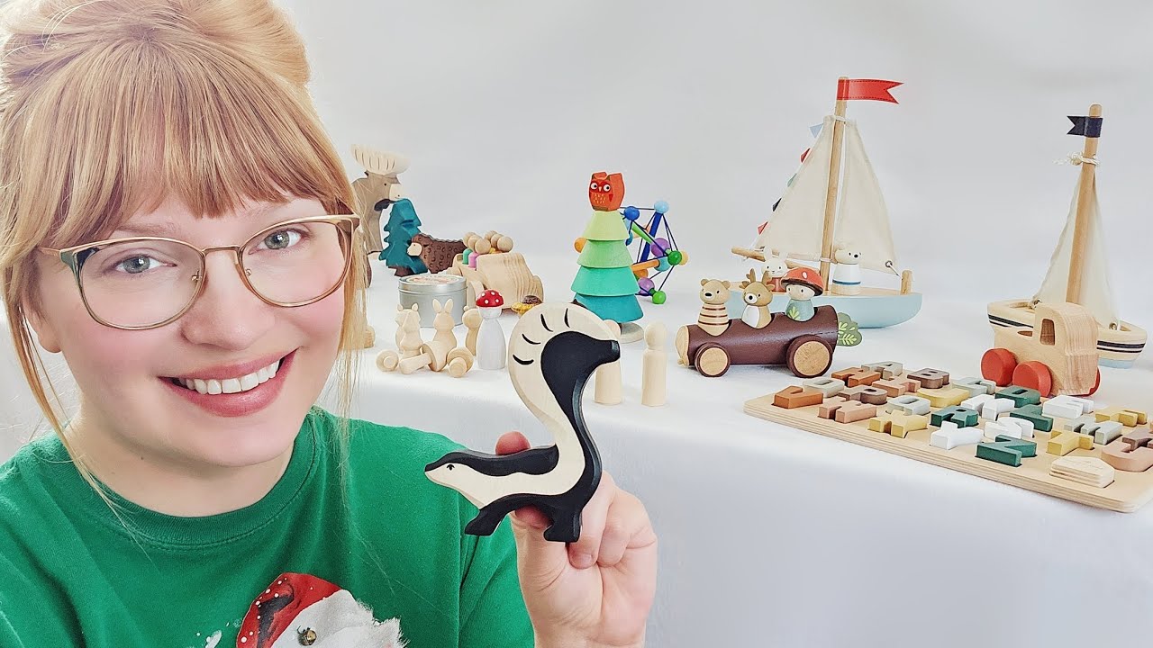 WOODEN TOY Haul + Review (Holztiger, Hearth & Hand, Manhatten Toys + more!) | Vlog #358