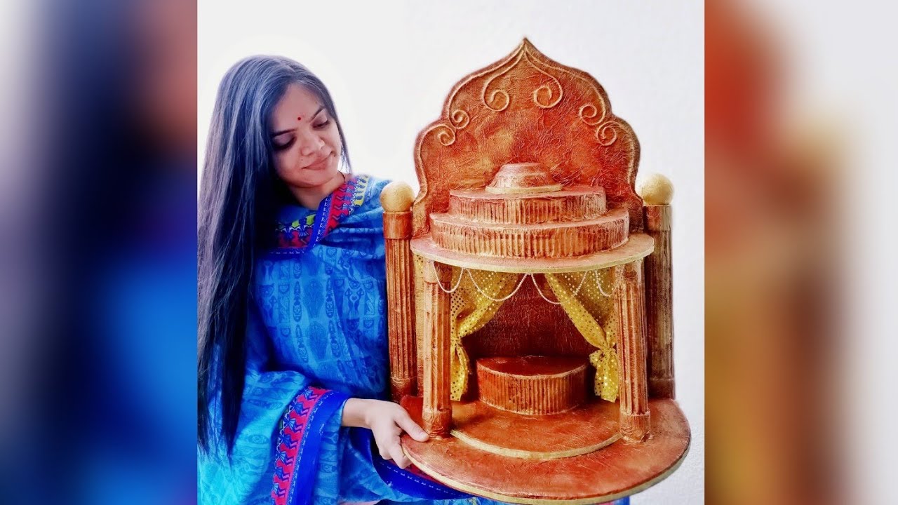 DIY Temple with Cardboard (Big Size & Very Sturdy) | How to Make Big Size Mandir/Temple at Home