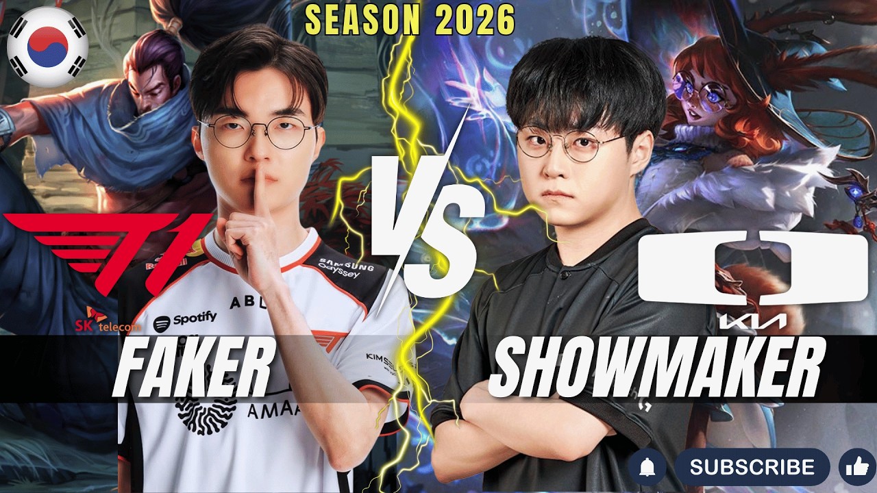 T1 Faker vs DK ShowMaker - Faker YASUO vs ShowMaker AURORA Mid - Patch 26.4 KR Ranked | lolrec