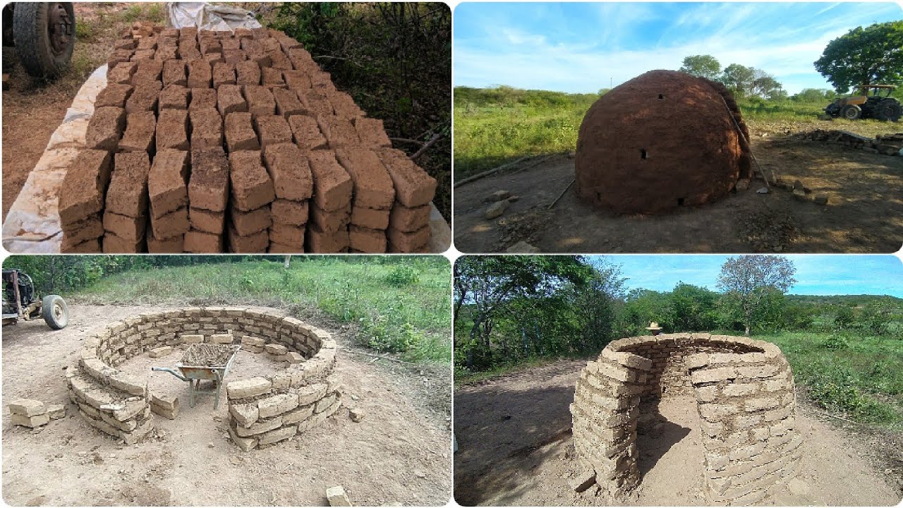 Mostrando como fizemos um forno de carvão!(usando adobes de barro)