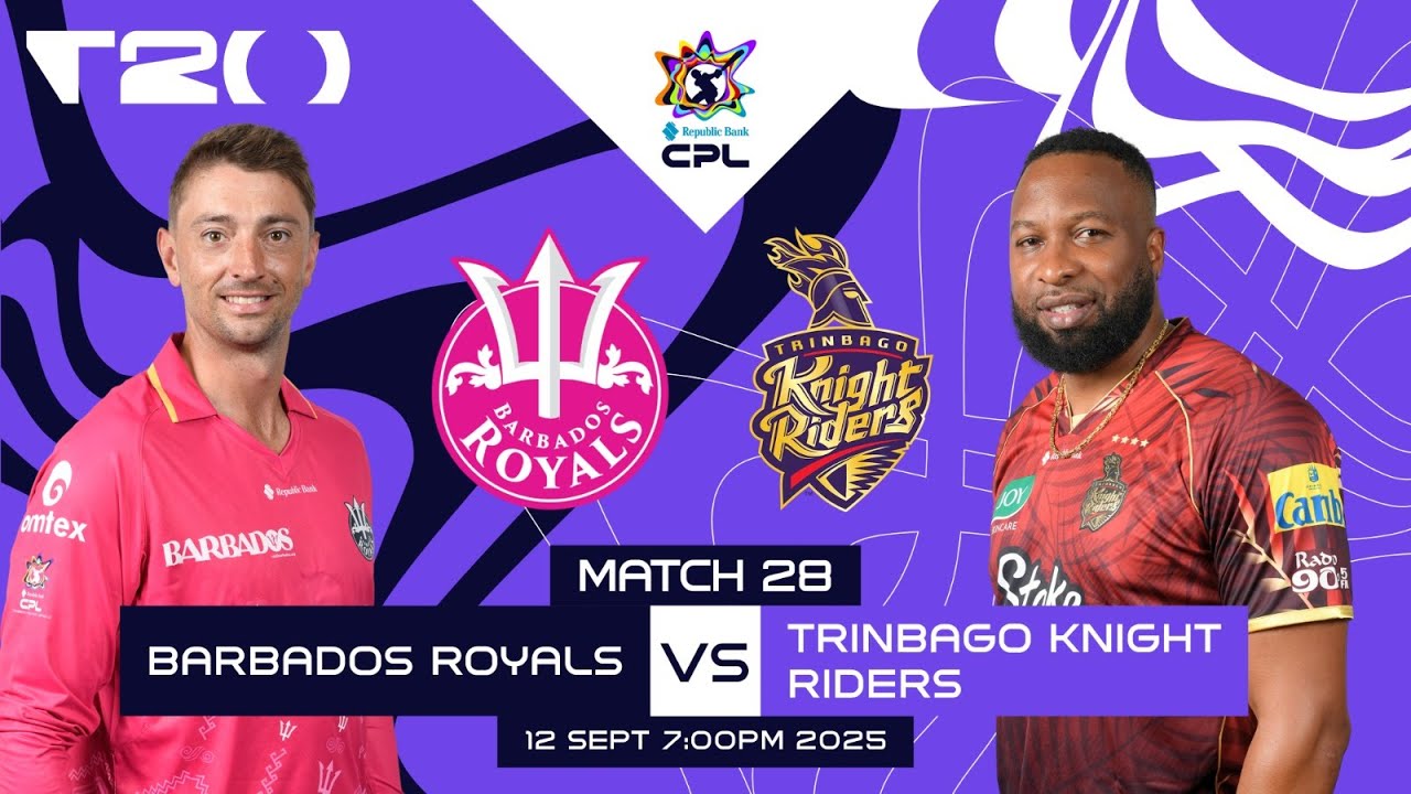 LIVE | Barbados Royals vs Trinbago Knight Riders | CPL 2025