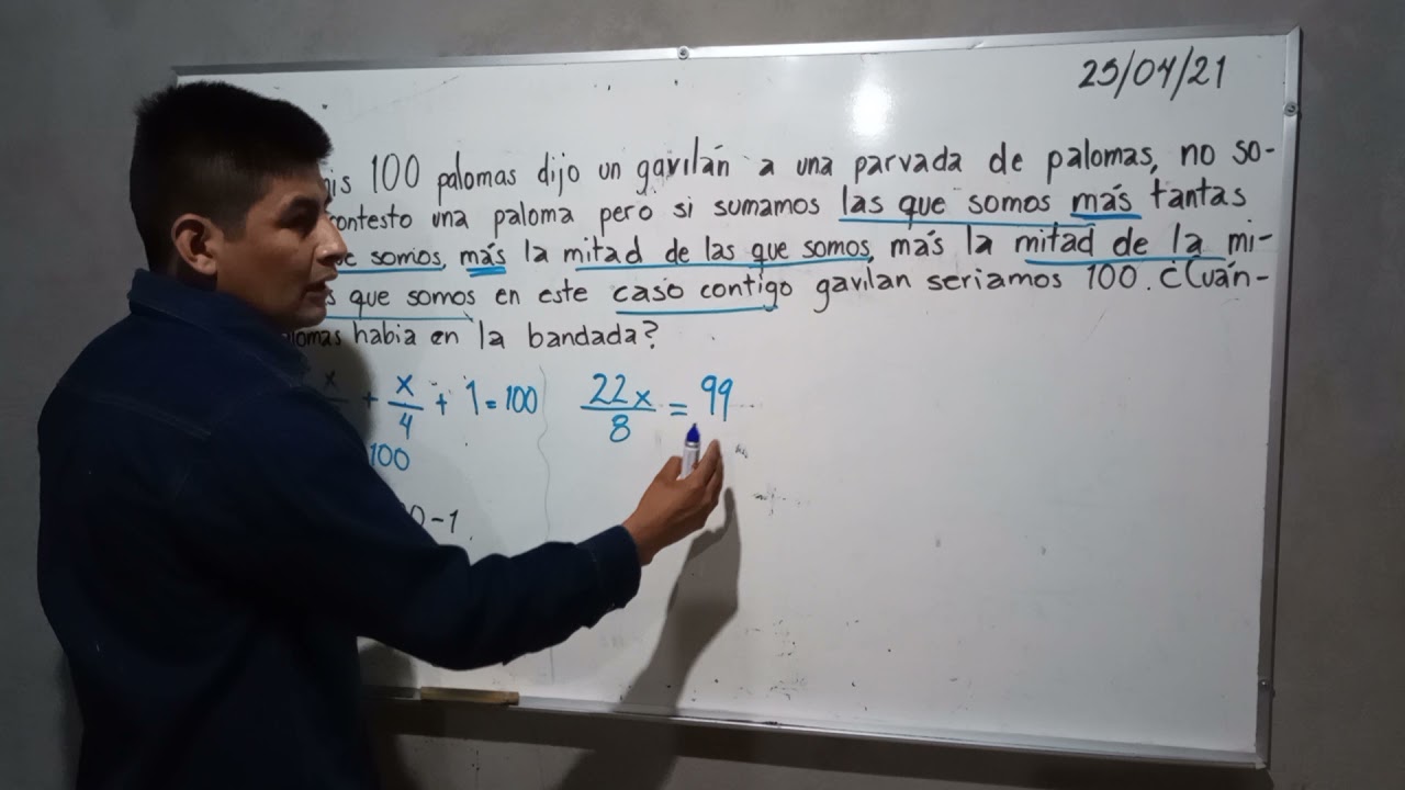 PROBLEMA DE LAS 100 PALOMAS