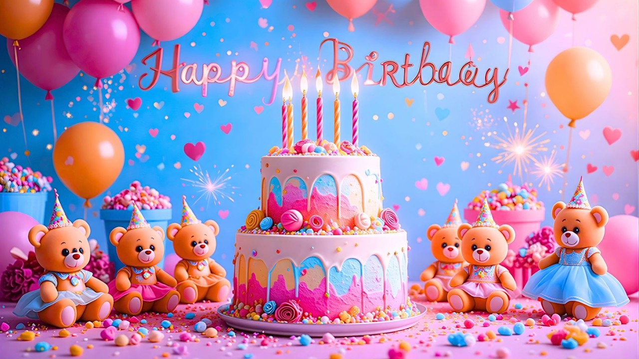 Fun Happy Birthday Songs & Dance Party Beats: Cute Teddy Bear Style Celebration Music 🎂🕺🧸✨