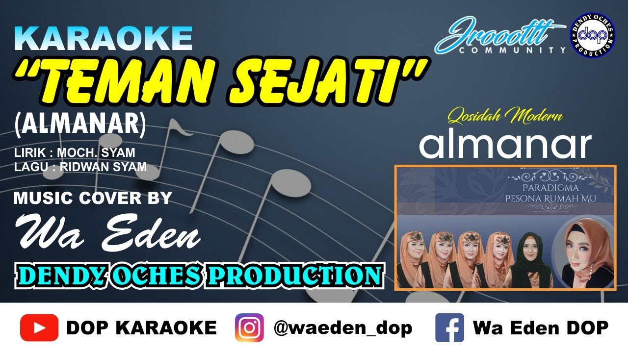 KARAOKE TEMAN SEJATI - ALMANAR │ CREATED BY DOP #89