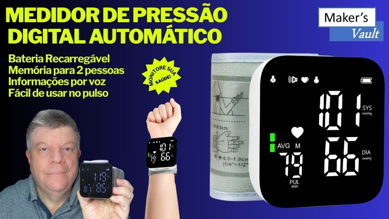 Medidor de Press&atilde;o Digital Autom&aacute;tico de Pulso - F&aacute;cil de usar e com excelente pre&ccedil;o