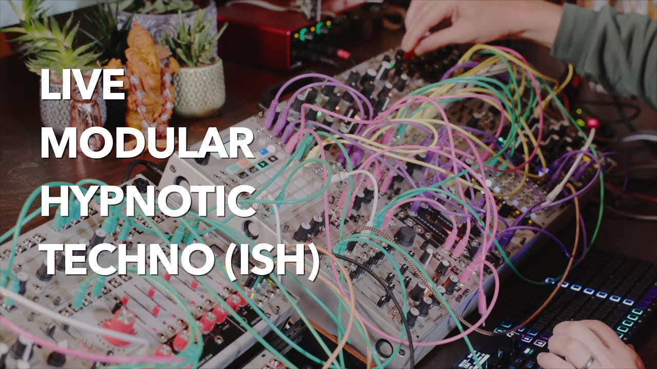 Live Modular Hypnotic Techno (ish) - Liquid Glitter voice, Battering ram, Archer's Rig