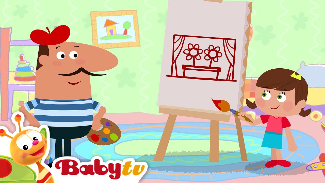 Pierre, o Pintor: Desenhando uma Caixa de Flores 🌸 | Adivinhe o Desenho @BabyTVBR