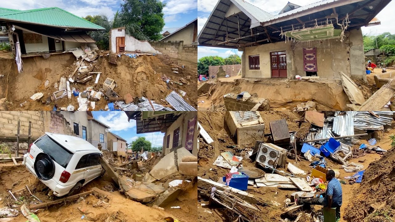 DÉGÂTS APRÈS LA PLUIE À KINSHASA : DES MAISONS EMPORTÉS À MONT NGAFULA, LES FAMILLES SOUS LE CHOC