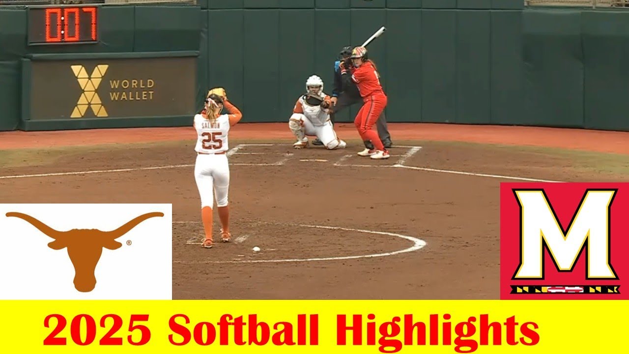 Maryland vs #1 Texas Softball Game Highlights 2 14 2025
