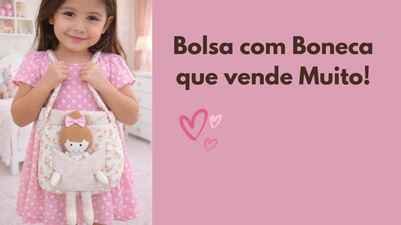 BOLSA INFANTIL COM BONECA DE PANO -PROJETO ENCANTADOR.