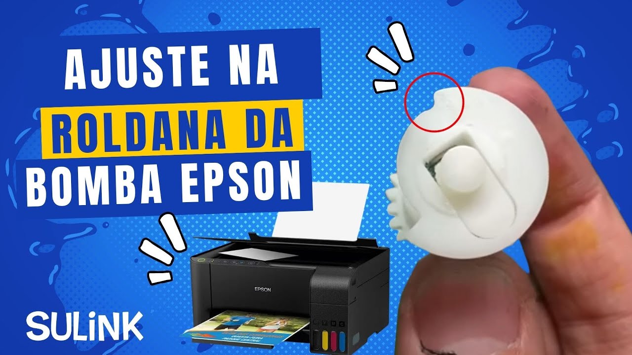 Ajuste na roldana da bomba do sistema de limpeza Epson L3110 L3150 L3210 L3250  e Similares - SULINK