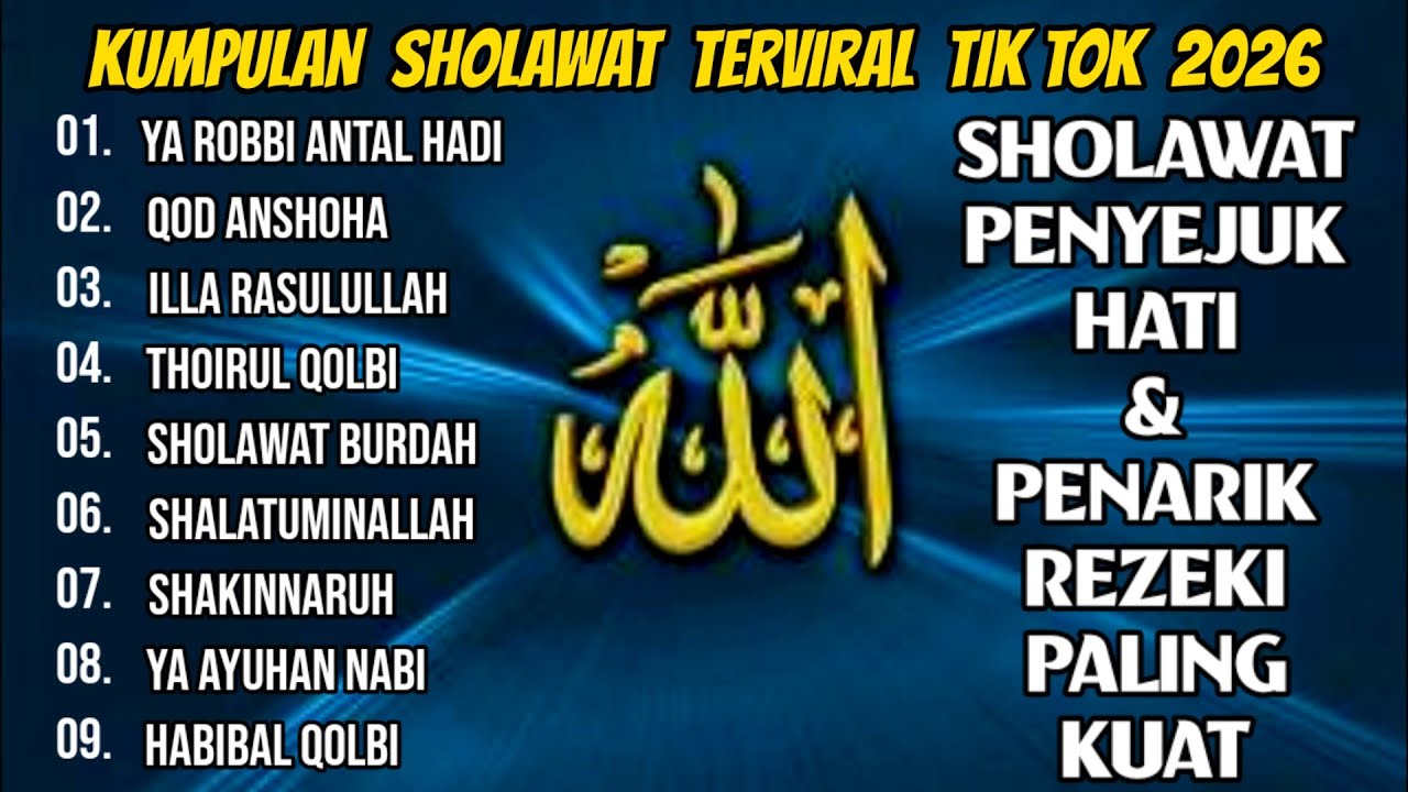 KUMPULAN SHOLAWAT PEMBUKA PINTU REZEKI PEMBAWA KEBERKAHAN, SHOLAWAT NABI ,SHOLAWAT PENARIK REZEKI