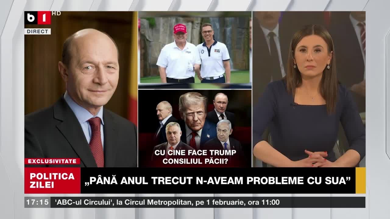 Traian Băsescu, despre viitorul relațiilor româno-americane. Știri B1TV_22 ian. 2026