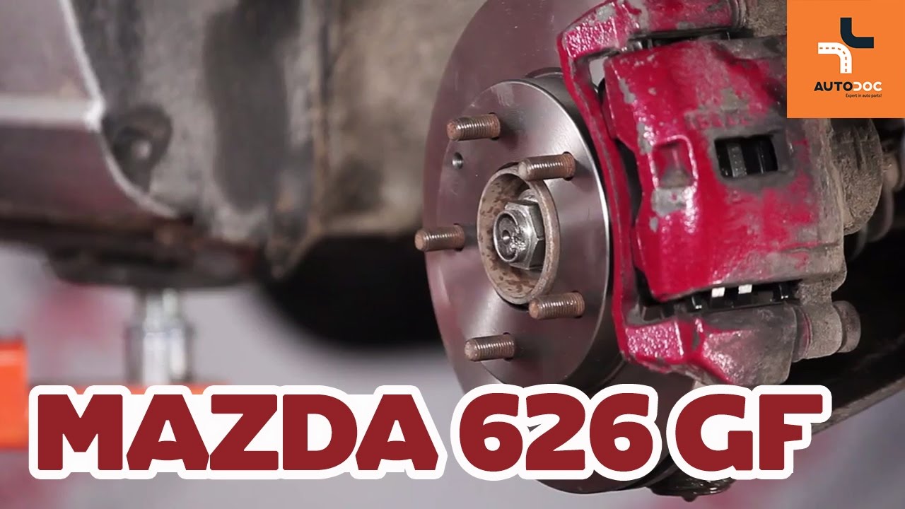 Como trocar discos de travão dianteiros e pastilhas de travão Mazda 626 GF TUTORIAL | AUTODOC