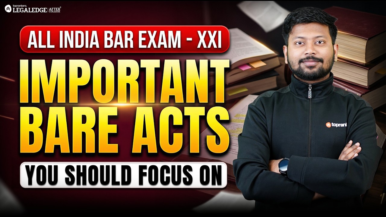 AIBE 21: These Important Bare Acts Will Surely Be Asked in AIBE XXI 🚨 Must Read Bare Acts for AIBE💯