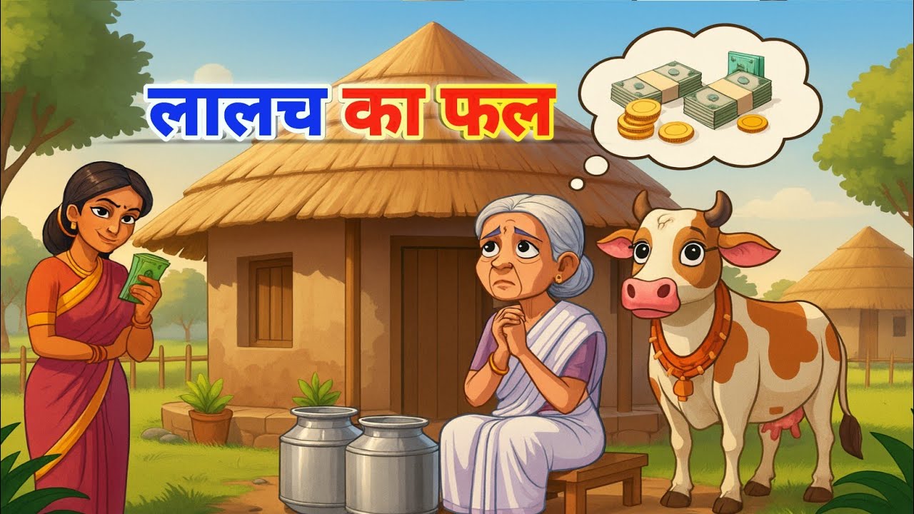 दादी अम्मा के लालच का फल।Cartoon Hindi story। Cartoon kahani। Hindi story.
