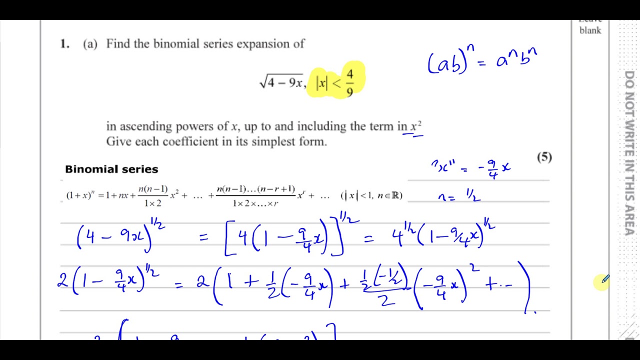 6666/01 Edexcel C4  (GCE) June 2018 Q1 Binomial Expansion, Estimating