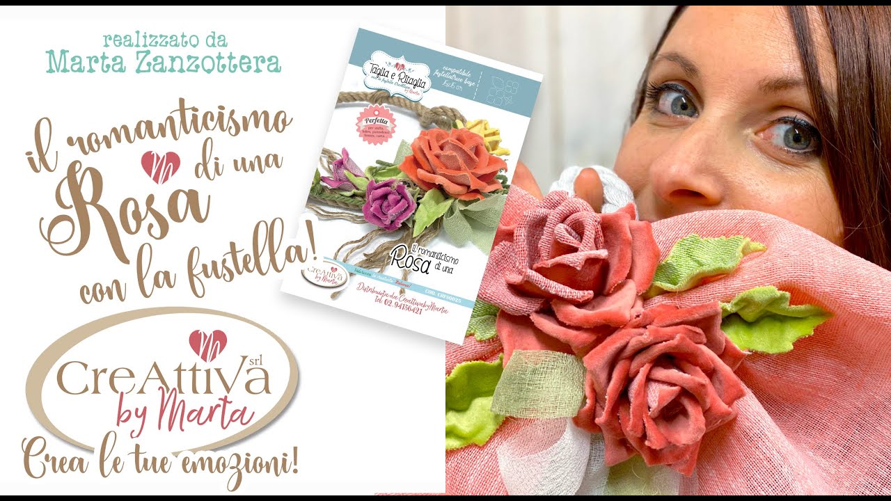 Realizziamo una rosa in velluto, con la fustella 