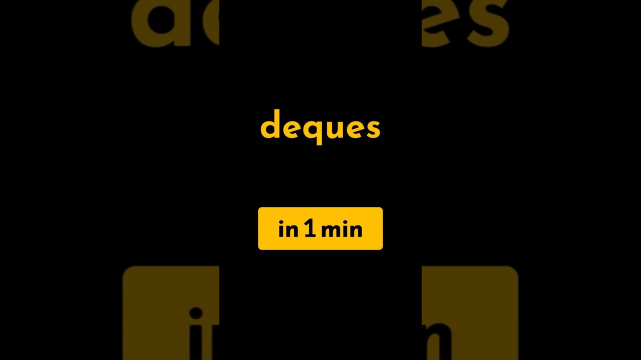 Java Deque in 1 min | #geekific #deque #in1min