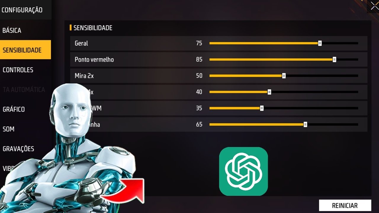 COMPREI A NOVA SENSIBILIDADE ROBO DE 1000 REIAS NO FREE FIRE