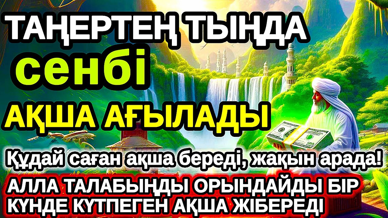 Тыңда Өте күшті дұға сенбі, Алла бір күнде ойламаған ақша байлық жібереді, ризығың көбейеді