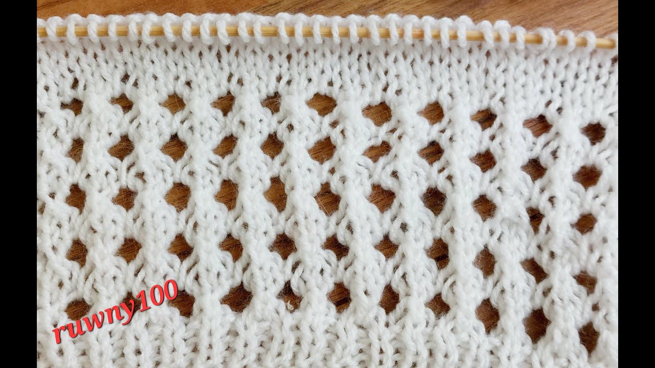983**Ajour - Lochmuster für Frühlings Projekte in Reihen oder Runden stricken*Tutorial Handarbeit