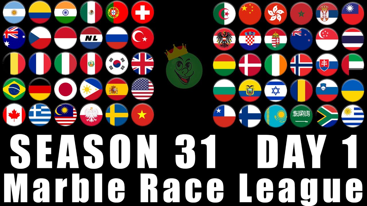 Marble Race League Season 31 Day 1 Marble Race in Algodoo / Marble Race King