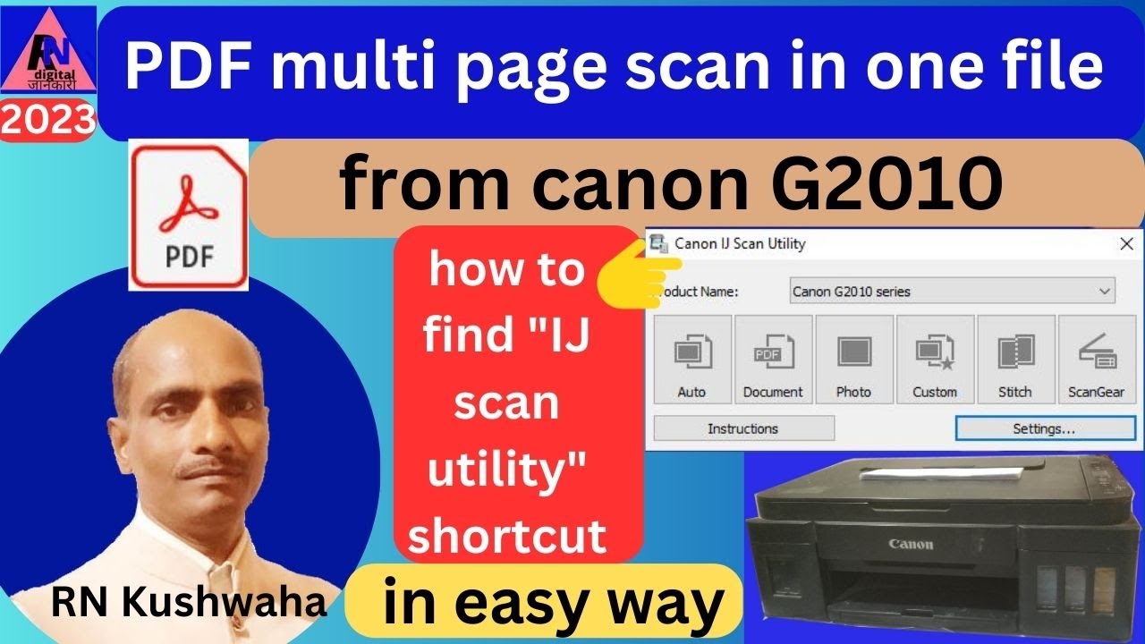 pdf multipage scan from canon printer in single file !
