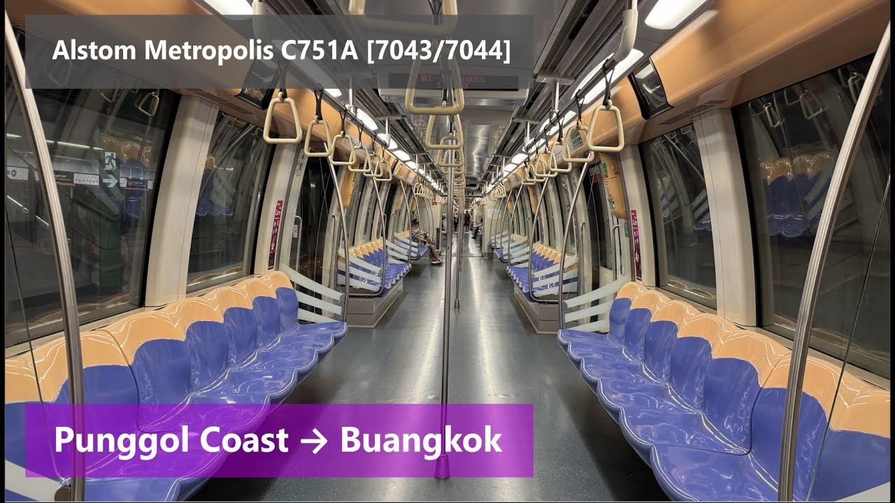 [NEL] SBST Alstom Metropolis C751A – 7043/7044: Punggol Coast → Buangkok