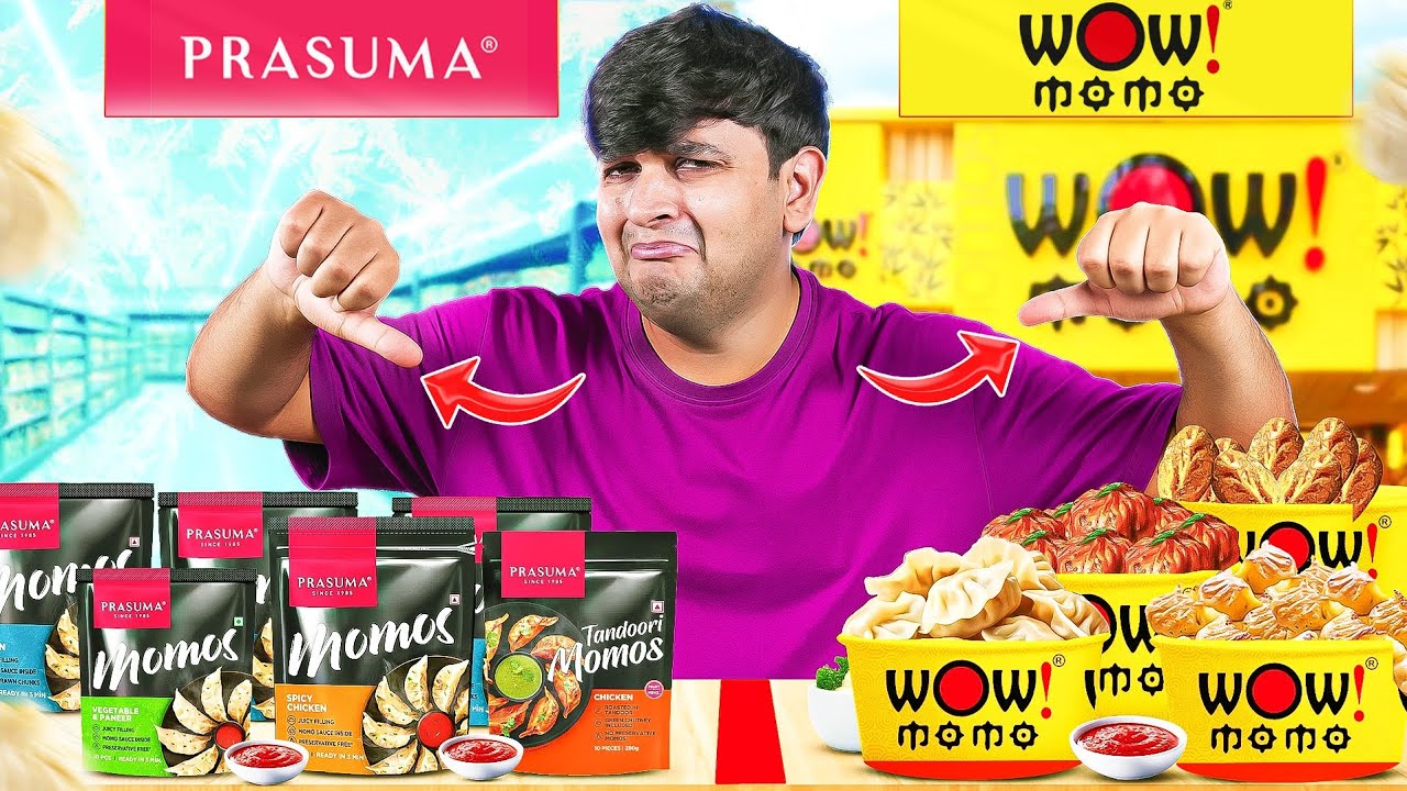 Trying Wow vs Prasuma Frozen Momos 