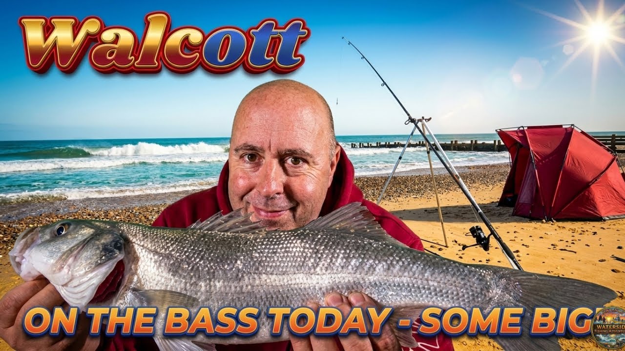 WADING OUT TO GET THE BIG BASS AT WALCOTT BEACH! 🎣 | Fishing Sandbanks | North Norfolk UK