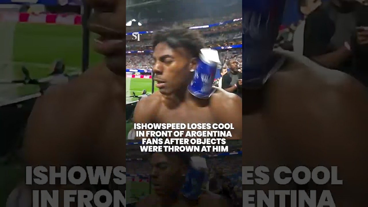 IShowSpeed loses cool in front of Argentina fans after objects were thrown at him