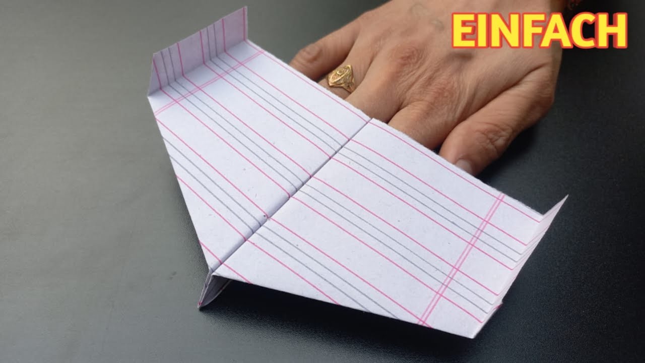 Einfacher Papierflieger falten der weit fliegt -  Anleitung / Tutorial
