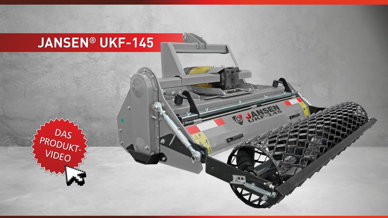 DIE NEUE JANSEN® UKF-145 TRAKTOR UMKEHRFRÄSE MIT FEINKRÜMELWALZE