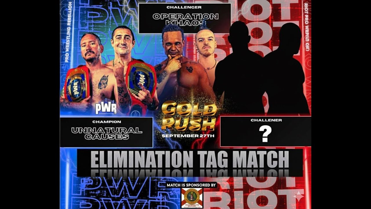 PWR Tag Team Championship Triple Threat Elimination Match - Gold Rush 9.27.25