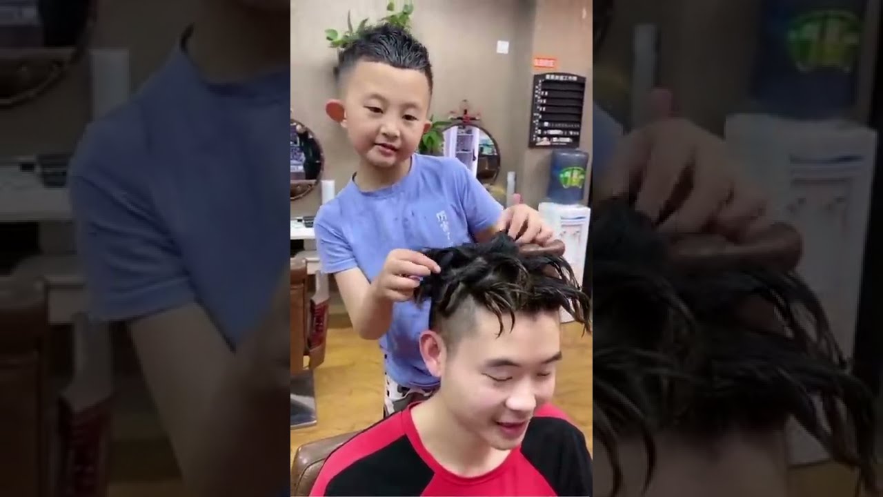 6 year old boy becomes China's Craziest hairdresser | Talented baby boy hair stylist