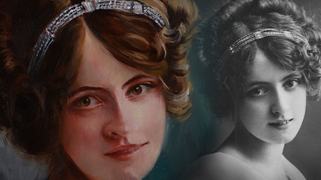 PORTRAIT PAINTING : From Black And White To Color Step By Step Instruction