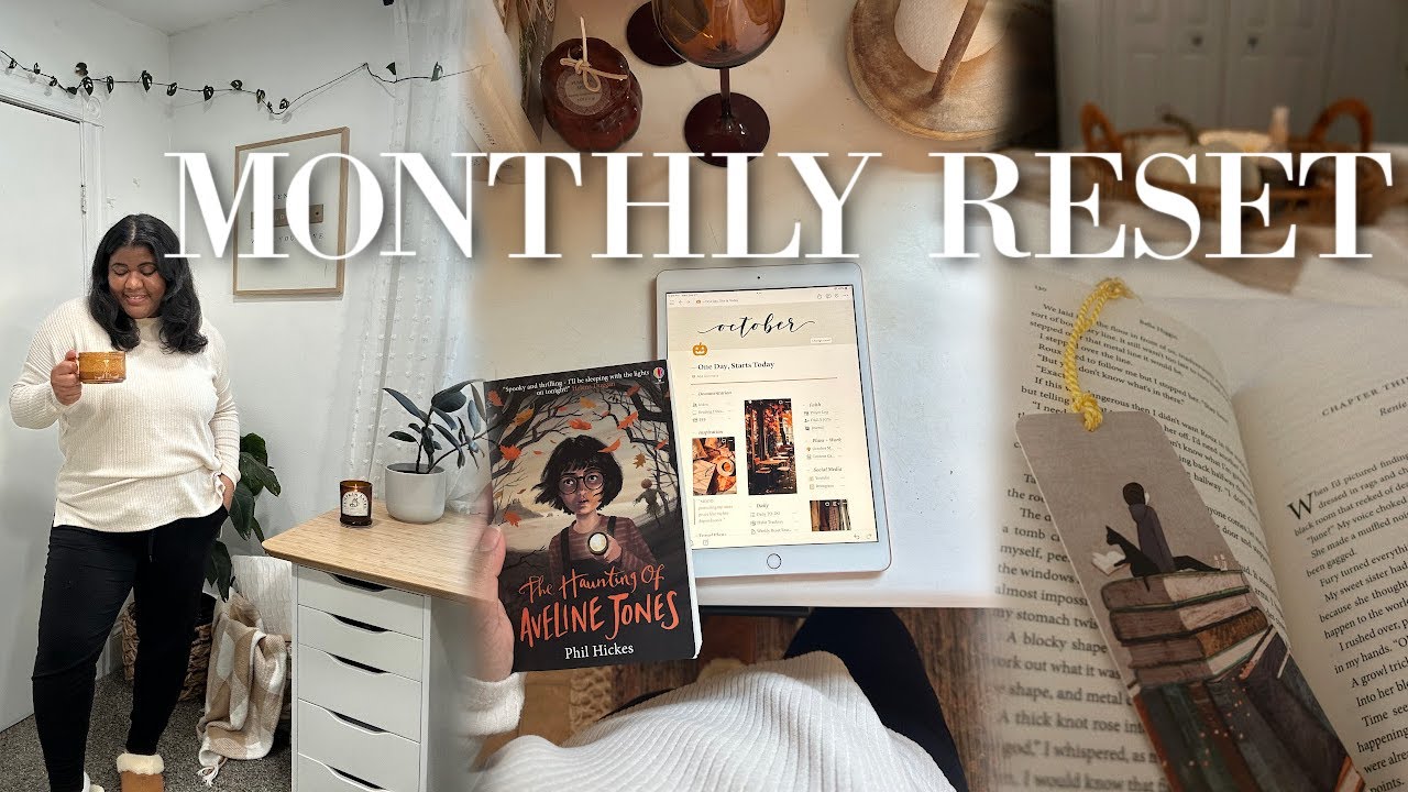 OCTOBER MONTHLY RESET ROUTINE 🍂| goal setting revamp, Sticker planning, Fall books i want to read!