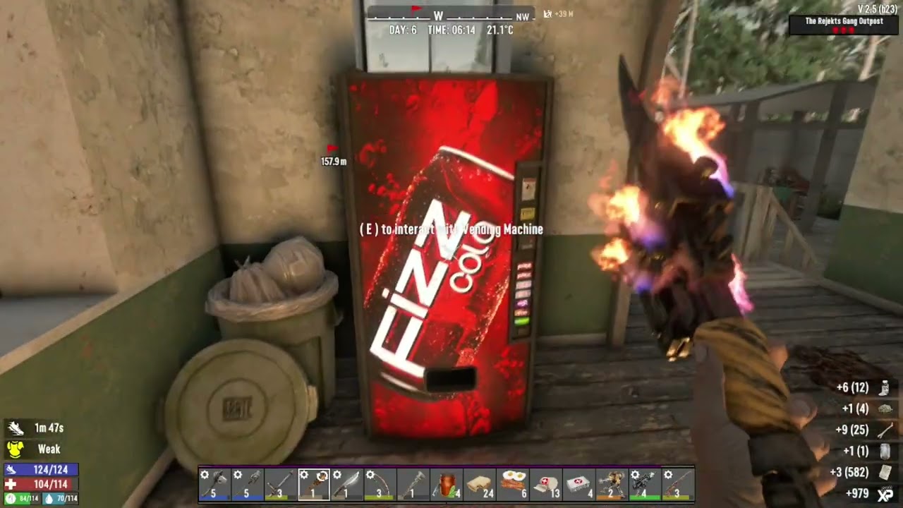 7 Days to Die Modded Run V 2.5 Day 6 - Looting and Exploring the Town