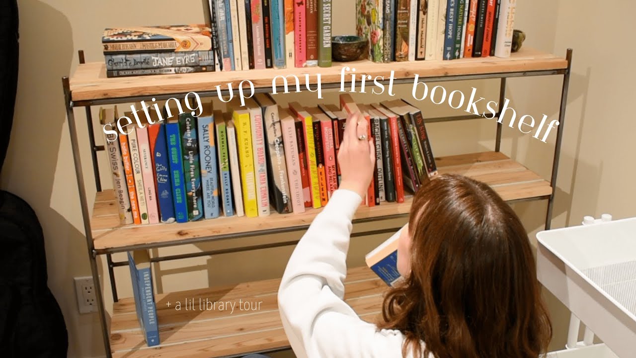 setting up my first bookshelf! (chatty lil library tour)